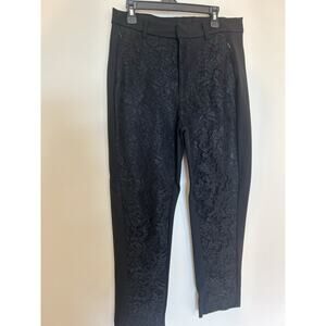 Masseys Women’s Black Trousers With Front Lace Accent Size 8